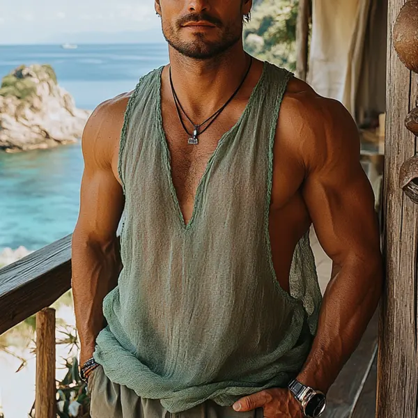 Holiday V-neck Mesh Vest - Bustalent.com 