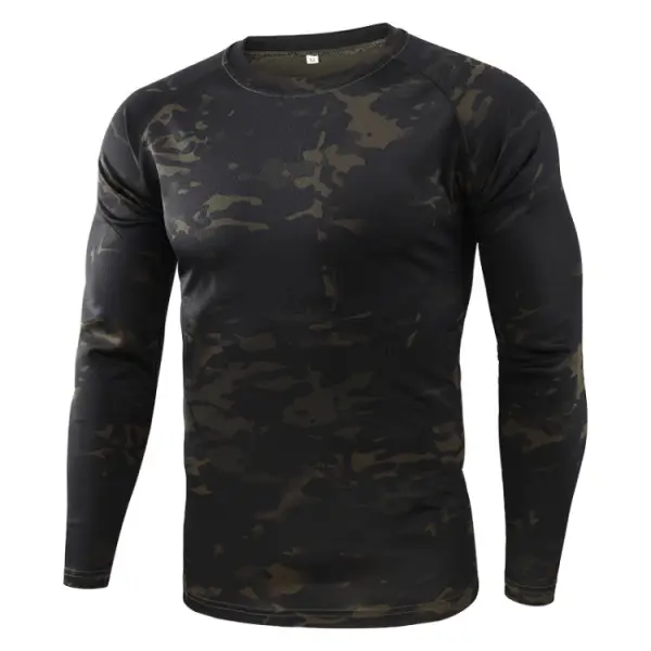 Men's Outdoor Quick-drying Camouflage Long Sleeve Tactical T-shirt Only $26.89 - Wayrates.com 