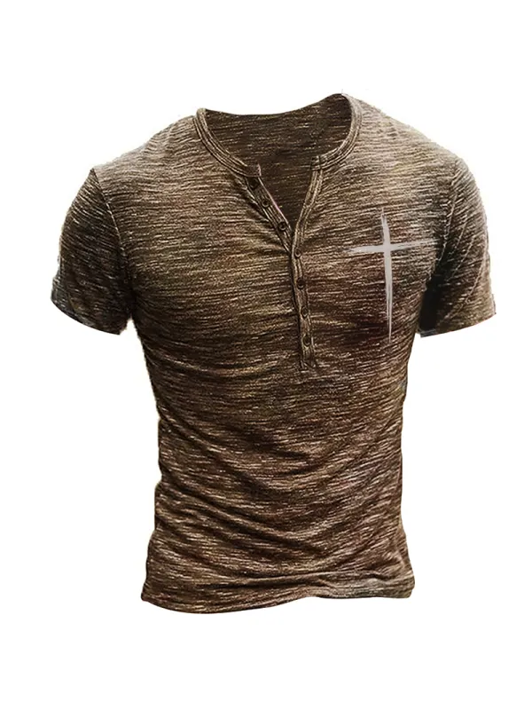 Mens breathable retro print T-shirt - Plazabery.chimpone.com 