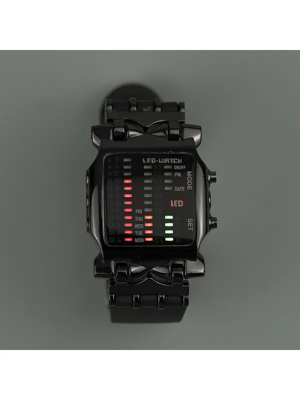 Cyber ​​​​Mechanical Ninja Binary LED Mechanical Watch - Fashionmia.chimpone.com 