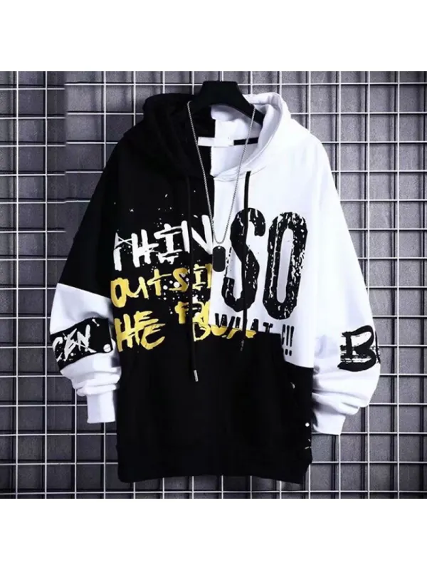 Fashion casual hooded print hoodie - Ootdmw.com 