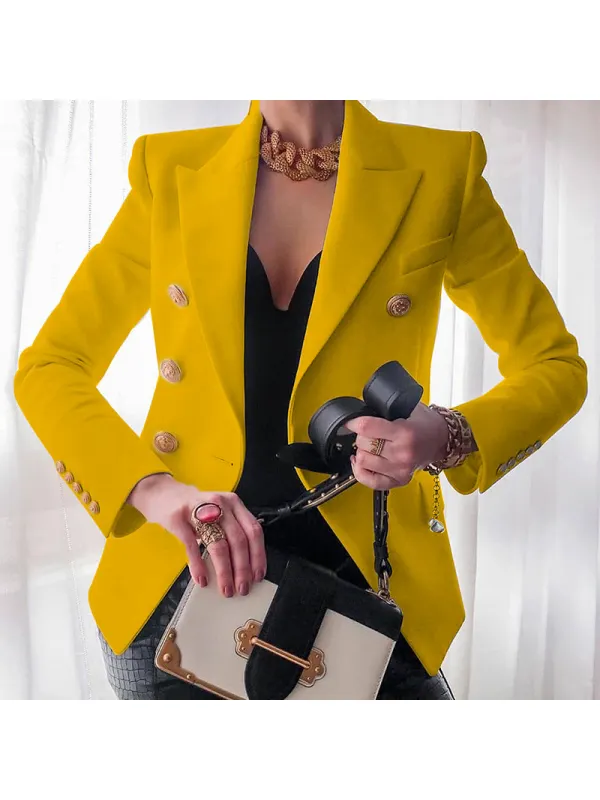 Fashion Solid Button Suit Jacket Only $20.89 - Realyiyishop.com 