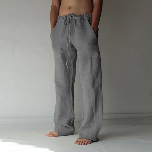 Mens Linen Cozy Casual Pants - Upgradecool.com 
