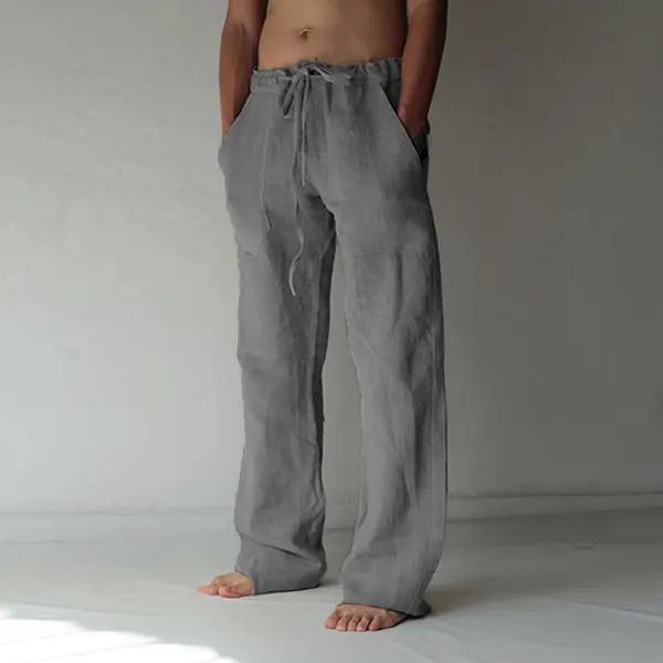 Mens Linen Cozy Casual Pants - Elementnice.com 