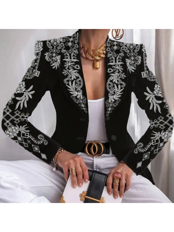 Fashion All-match Printed Blazer Only AUD$46.96 - Realyiyishop.com 