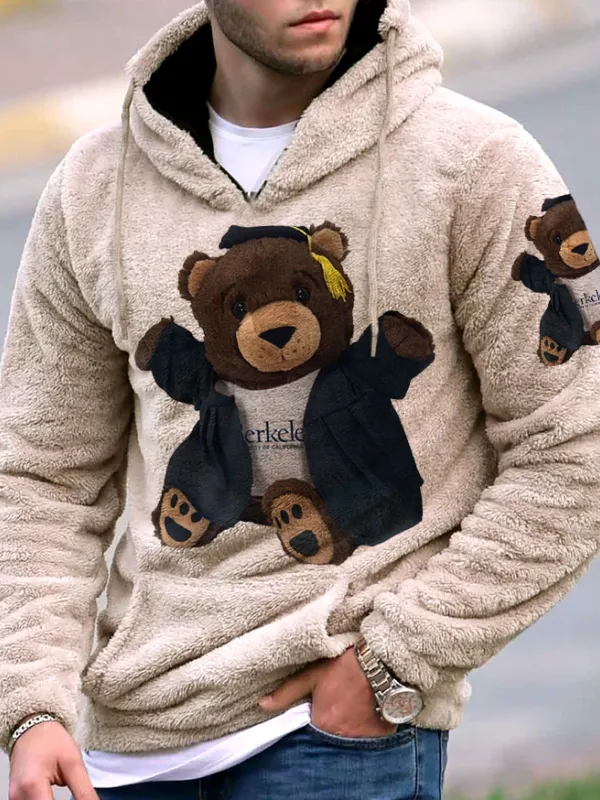 Cute Bear Lamb Wool Warm Sweatshirt - Sunshinetip.com 