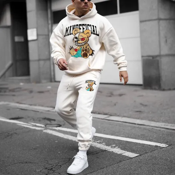 Evil Teddy Leisure Sports Two-piece Suit - Bustalent.com 
