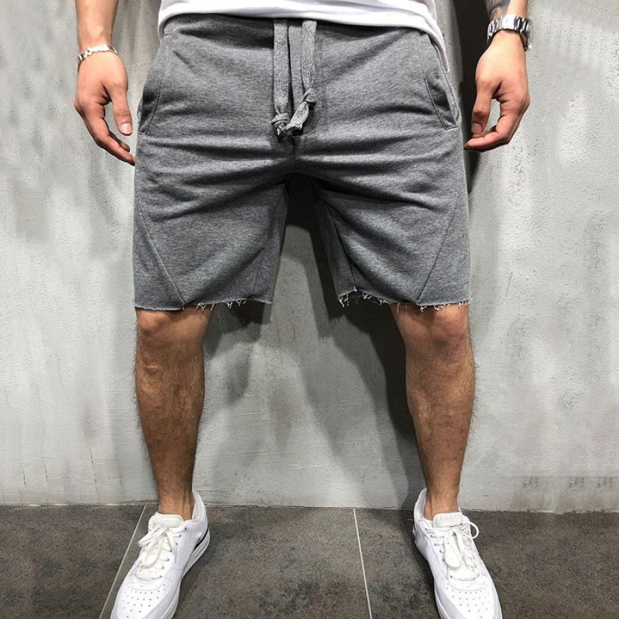 

Men's Casual Fashion Solid Color Sports Shorts