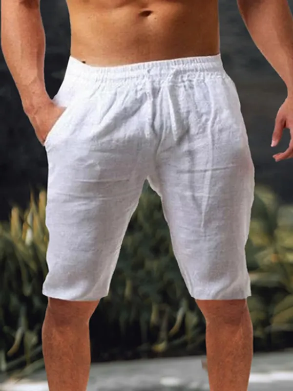 Men's Loose Linen Breathable Half Pants Men's Sports Casual Pants - Pragmaace.com 