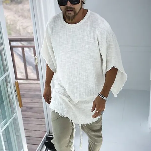 Mens Cotton And Linen Holiday Beach Shirt - Keymimi.com 