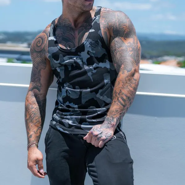 Camouflage Men's Glamour Vest - Menilyshop.com 