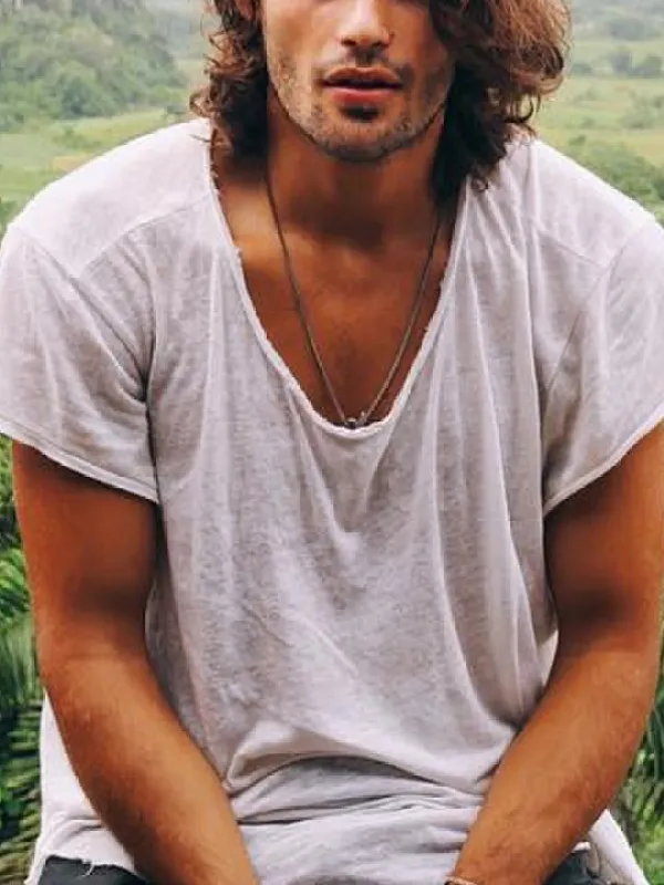 Men's Pure Cotton Casual T-shirt - Menbarn.com 