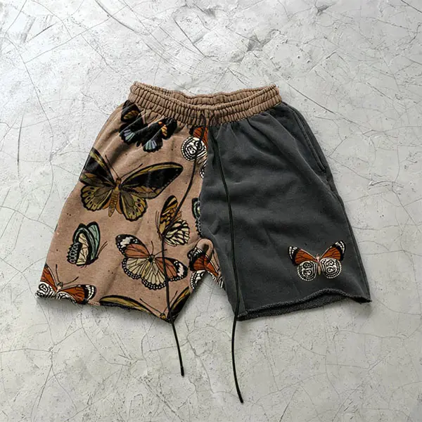 Men's Butterfly Patch Print Shorts - Keymimi.com 