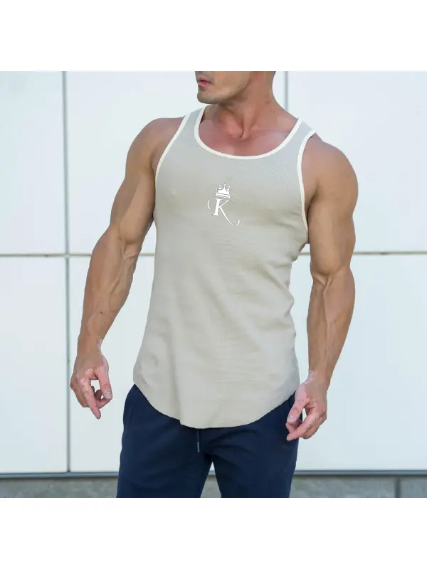 Colete Esportivo Masculino Bege Cinza Liso E Elegante Estilo K King - Anrider.com 
