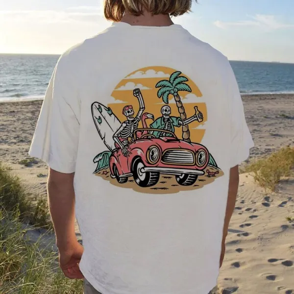 Summer Surf Retro Casual Tee - Wayrates.com 