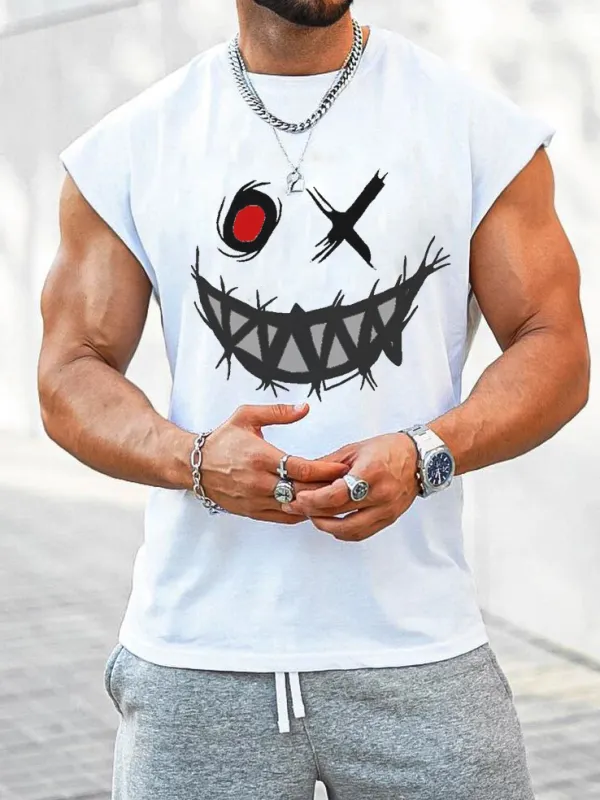 Men's Fashion Print Casual Tank Top - Sunshinetip.com 