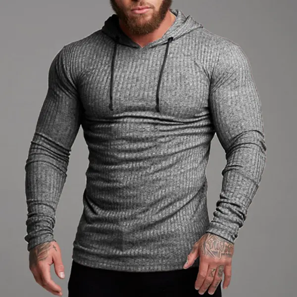 Striped Slim Fit Casual Fitness Sports Knit Sweater - Albionstyle.com 