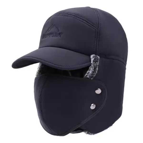 Men's Winter Windproof Velvet Thickened Cold Ear Protection Snow Sun Hat - Ootdyouth.com 