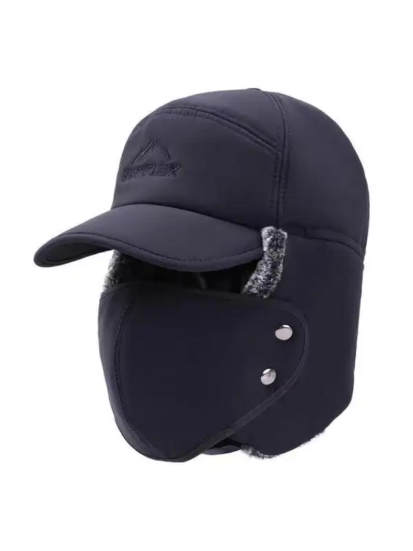Men's Winter Windproof Velvet Thickened Cold Ear Protection Snow Sun Hat - Ootdmw.com 