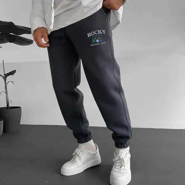 Men's Vintage Print Sweatpants - Burstarsunshine.com 