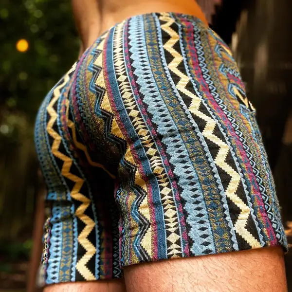 Ethnic Pattern Statement Shorts - Albionstyle.com 