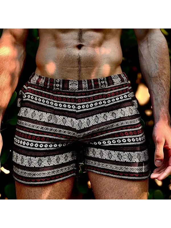 Ethnic Pattern Statement Shorts - Ootdmw.com 