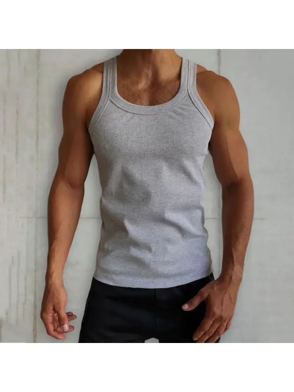 Men's Plain Slim Casual Sleeveless Vest - Aptkoi.com 