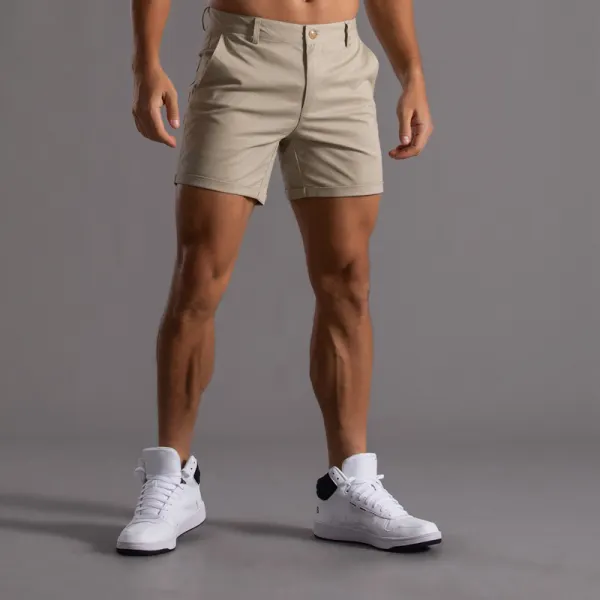 Men's Casual Solid Color Shorts - Fineyoyo.com 