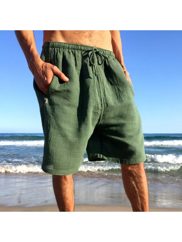 Men's Comfortable Linen Casual Shorts - Valiantlive.com 