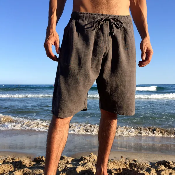 Men's Comfortable Linen Casual Shorts - Menilyshop.com 