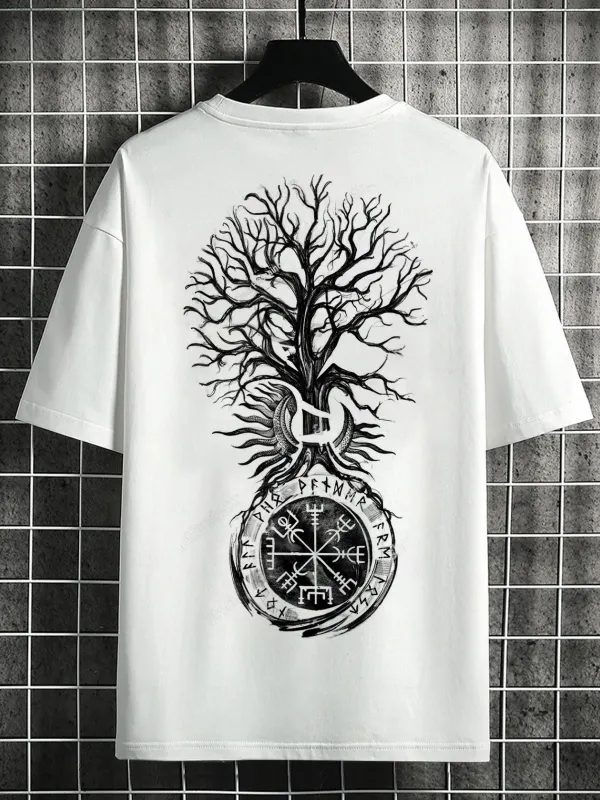Vegvisir Viking Tree Traditional Vegvisir Historical Sun Stock Tshirt - Sunshinetip.com 