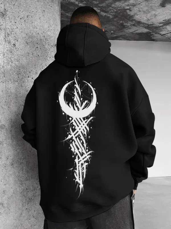Half Moon Art Tattoo Hoodie - Sunshinenice.com 
