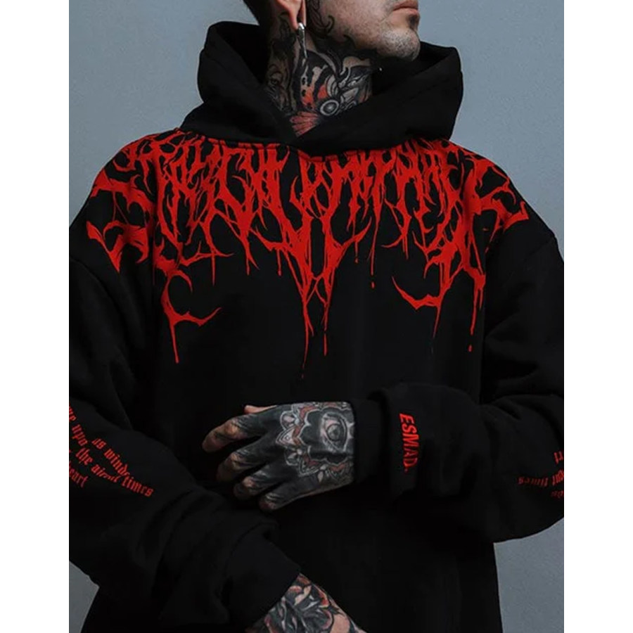 

Evil Blood Oversize Large Pattern Hoodie