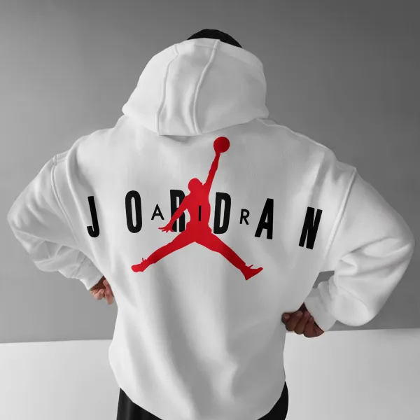 Oversized Street Style Basketball Print Hoodie Jordan Hoodie - Wayrates.com 