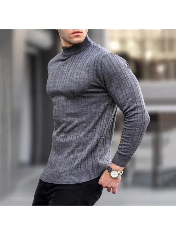 Casual Skinny Turtleneck Sweater - Anrider.com 