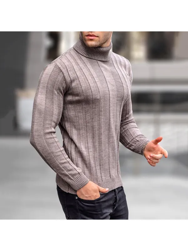 Solid Color Turtleneck Bottoming Sweater - Anrider.com 