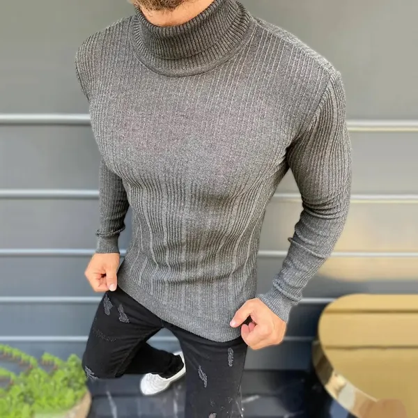 Tight Solid Color Casual Sweater - Spiretime.com 