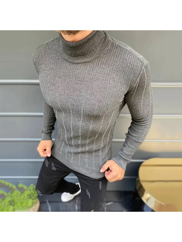 Tight Solid Color Casual Sweater - Anrider.com 