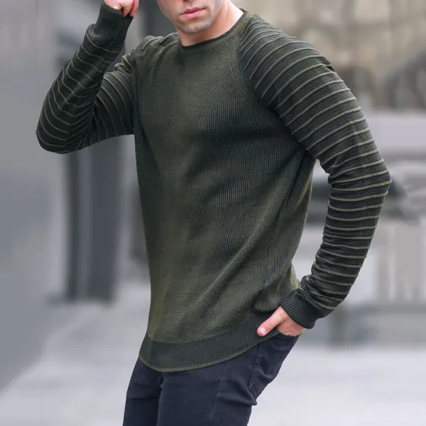 Men's Solid Color Bottoming Sweater - Spiretime.com 