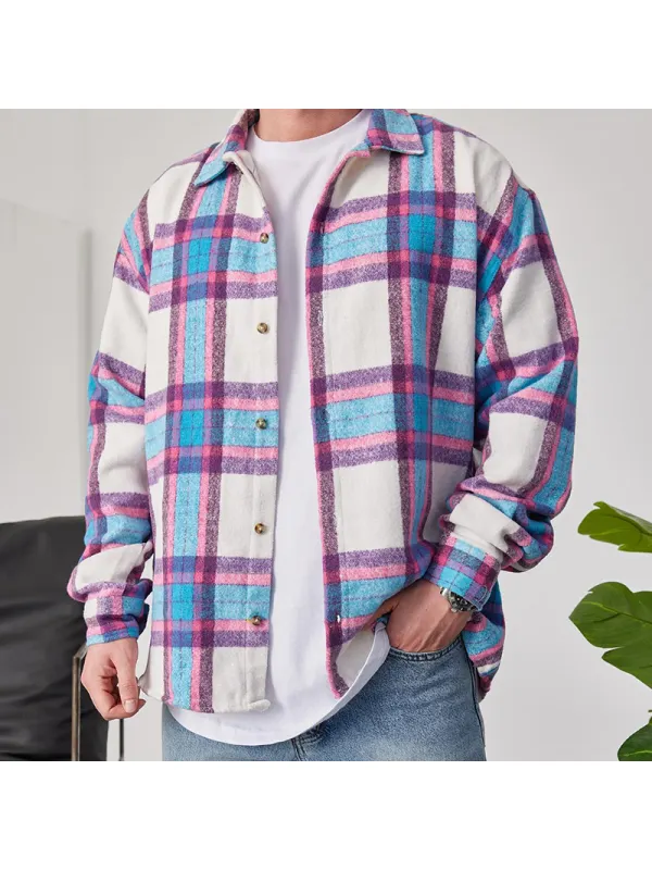 Men's Corduroy Long Sleeve Printed Casual Jacket - Anrider.com 