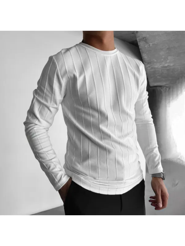 Regular Fit Strip Sweater - Anrider.com 