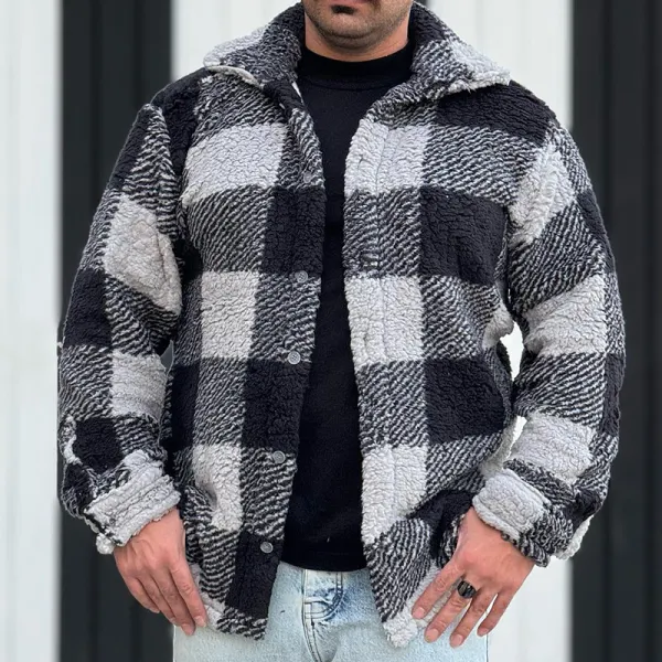 Men's Corduroy Long Sleeve Printed Casual Jacket - Sunhopebloom.com 