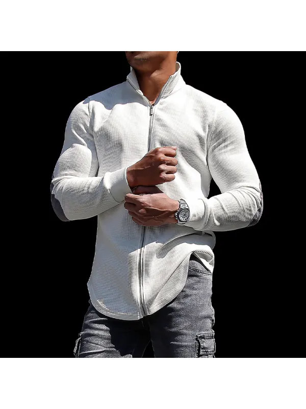 Men's Casual Sports Long-sleeved Fitness Training T-shirt Outdoor Running Top Casual Slim-fit Base Shirt Jacket Men's Sl - Anrider.com 