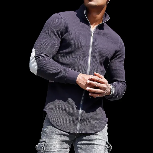 Men's Casual Sports Long-sleeved Fitness Training T-shirt Outdoor Running Top Casual Slim-fit Base Shirt Jacket Men's Sl - Albionstyle.com 