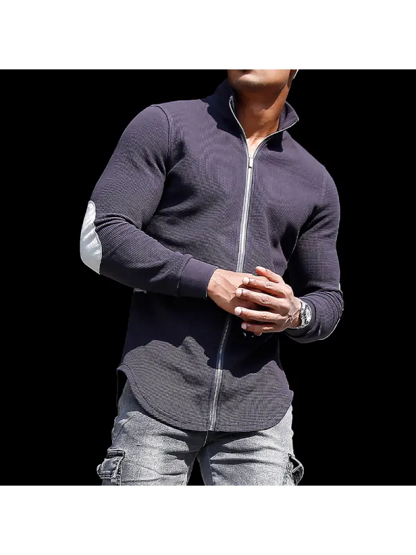 Men's Casual Sports Long-sleeved Fitness Training T-shirt Outdoor Running Top Casual Slim-fit Base Shirt Jacket Men's Sl - Anrider.com 