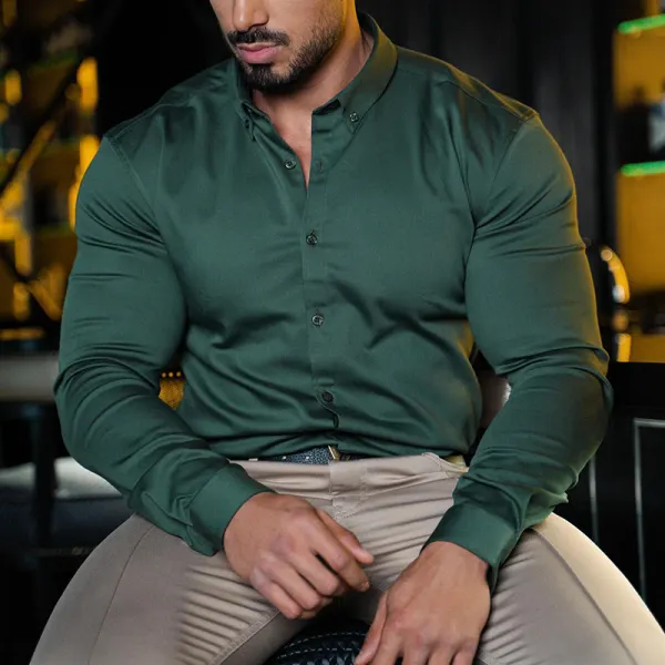 Men's Tight Long Sleeve Shirt - Spiretime.com 
