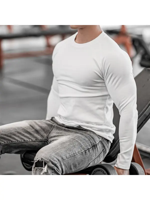 Men's Stretch Breathable Long Sleeve Sports T-shirt - Anrider.com 