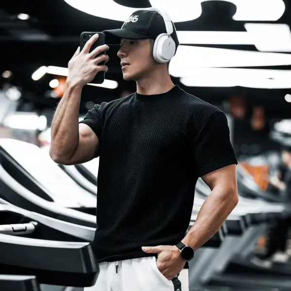 Men's Gym Stretch Breathable Sports Casual T-shirt - Zivinfo.com 