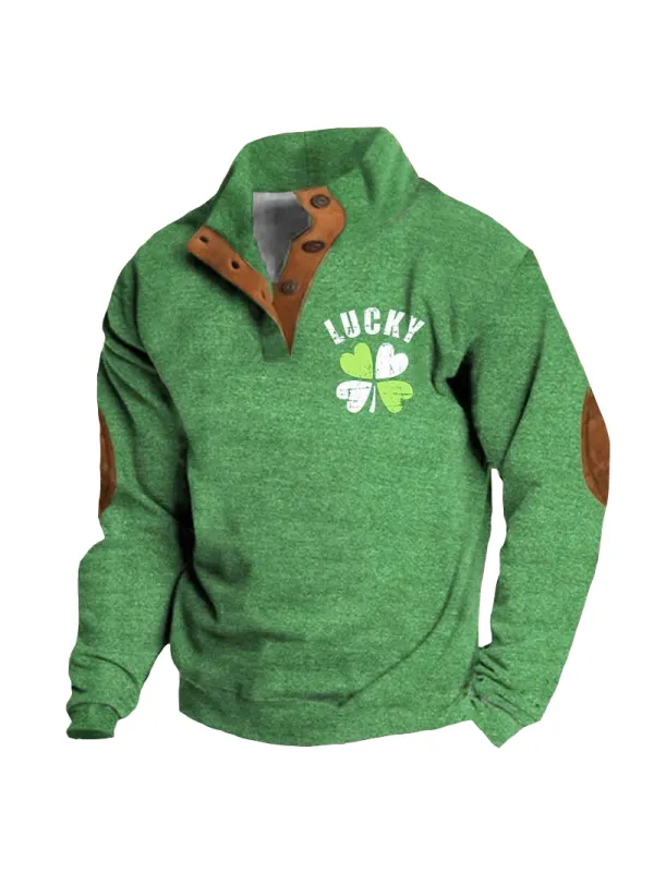 Men's St. Patrick's Day Print Long Sleeve Sweatshirt - Anrider.com 