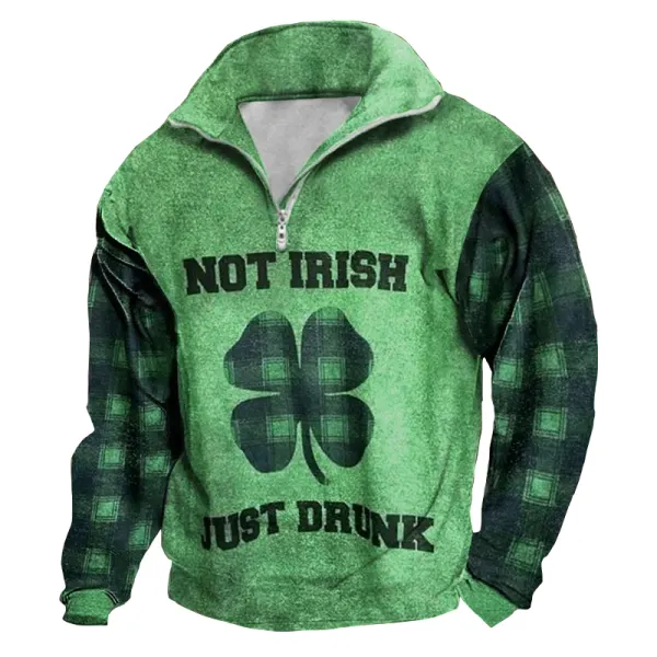 Men's St. Patrick's Day Lucky Print Long Sleeve Sweatshirt - Anurvogel.com 